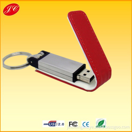 OEM Leather Flash Drive with Keyring 16GB (JC05-012)